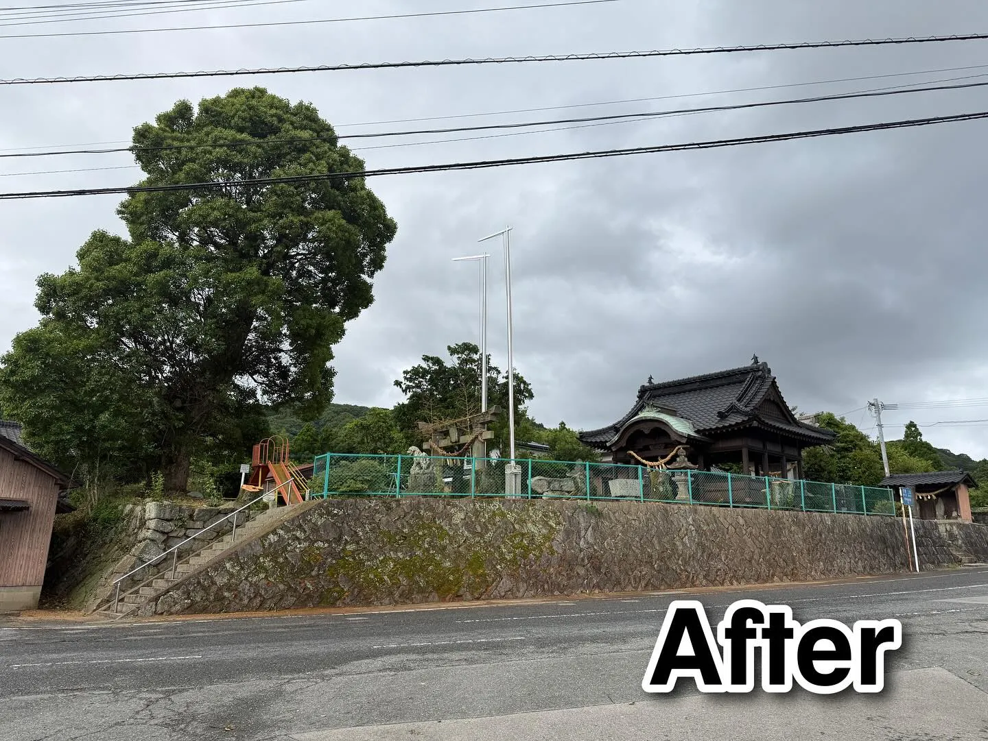 「上石動天満宮」樹木伐採🌲